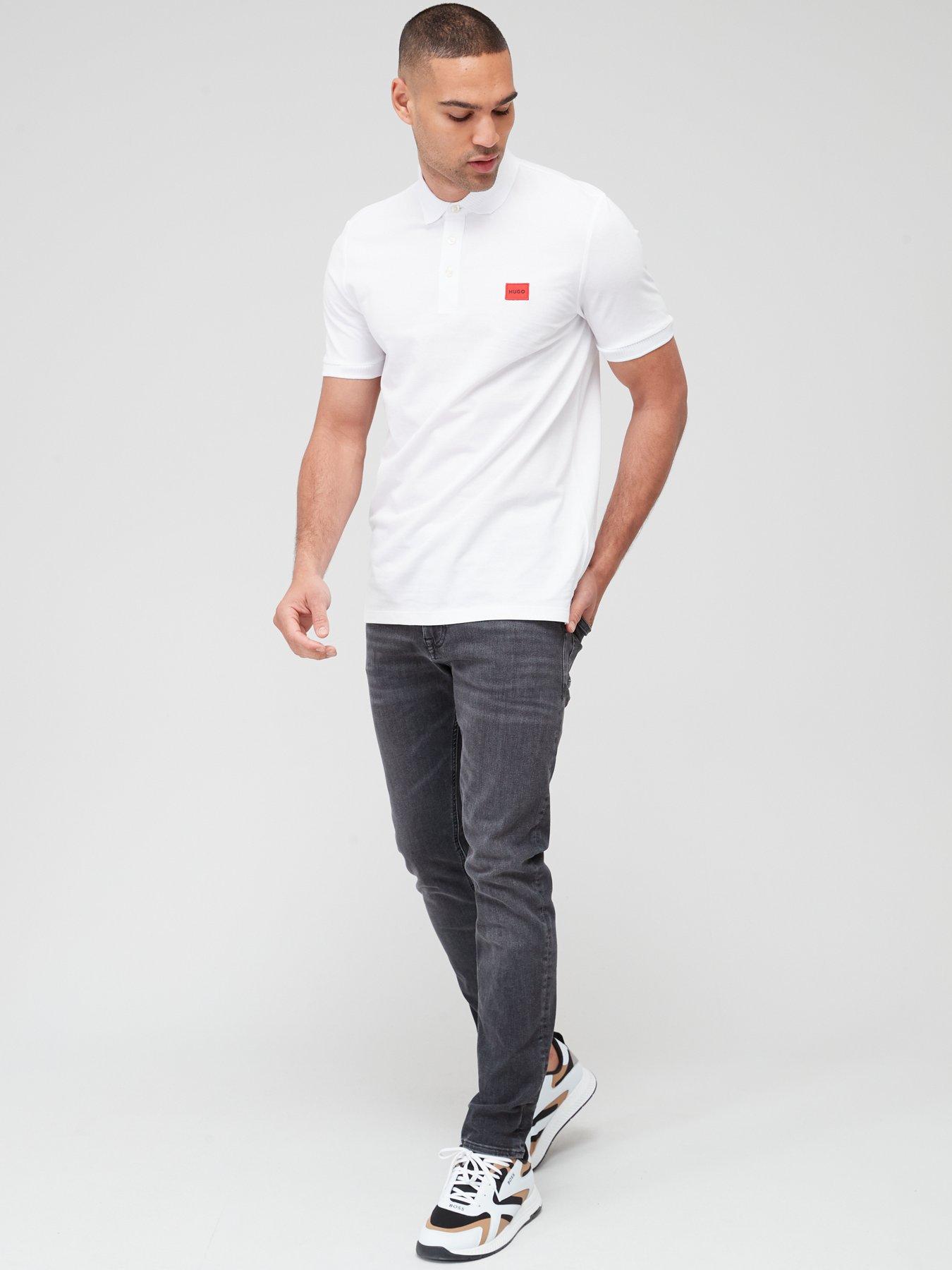 Image 3 of 4 of HUGO Dereso232 Slim Fit Polo Shirt - White