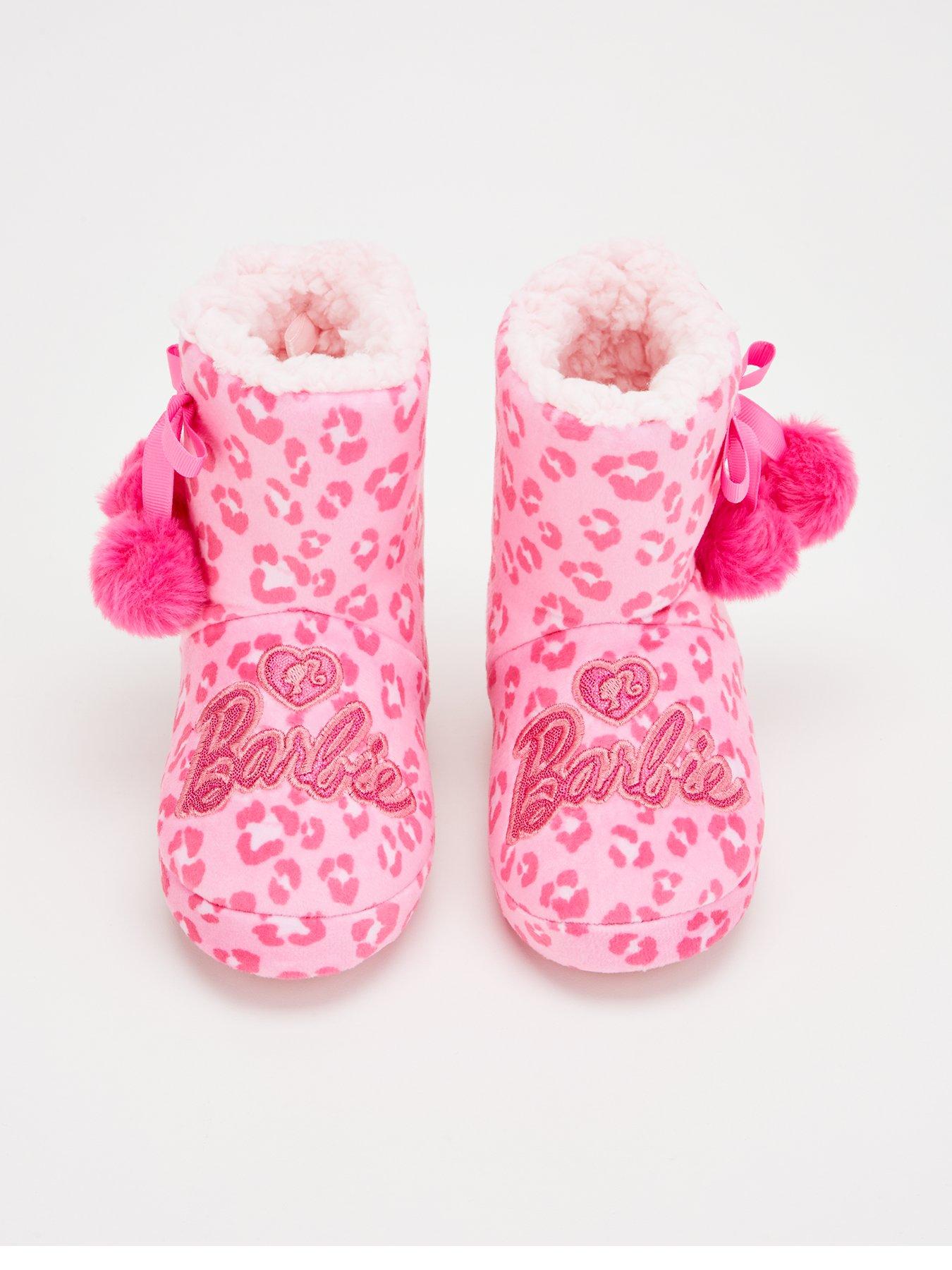 Barbie Animal Print Boot Slippers very.co.uk