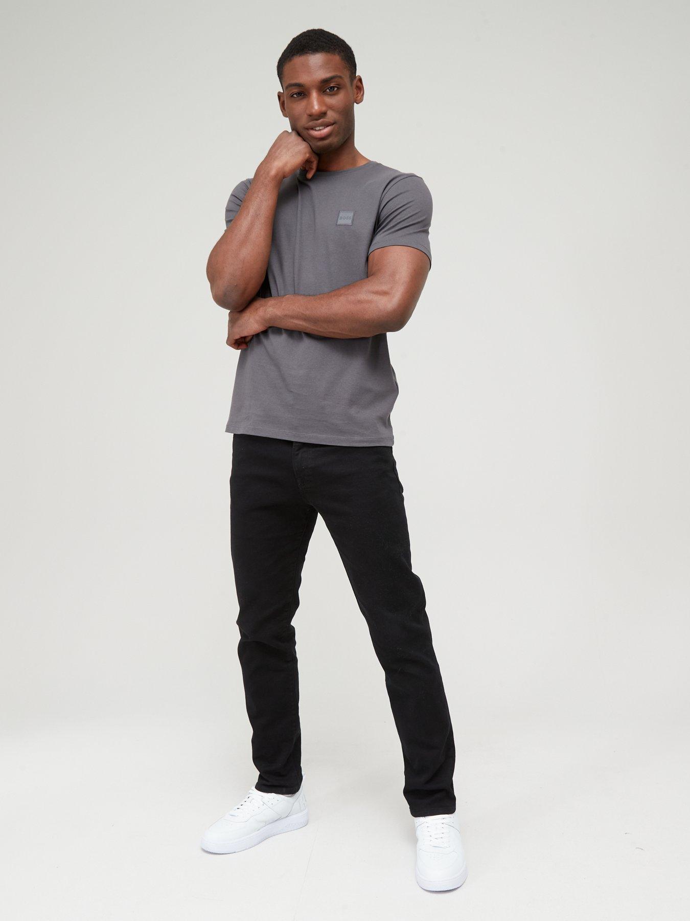 Image 3 of 5 of BOSS Mens Maine Regular Fit Straight Leg Jeans - Black