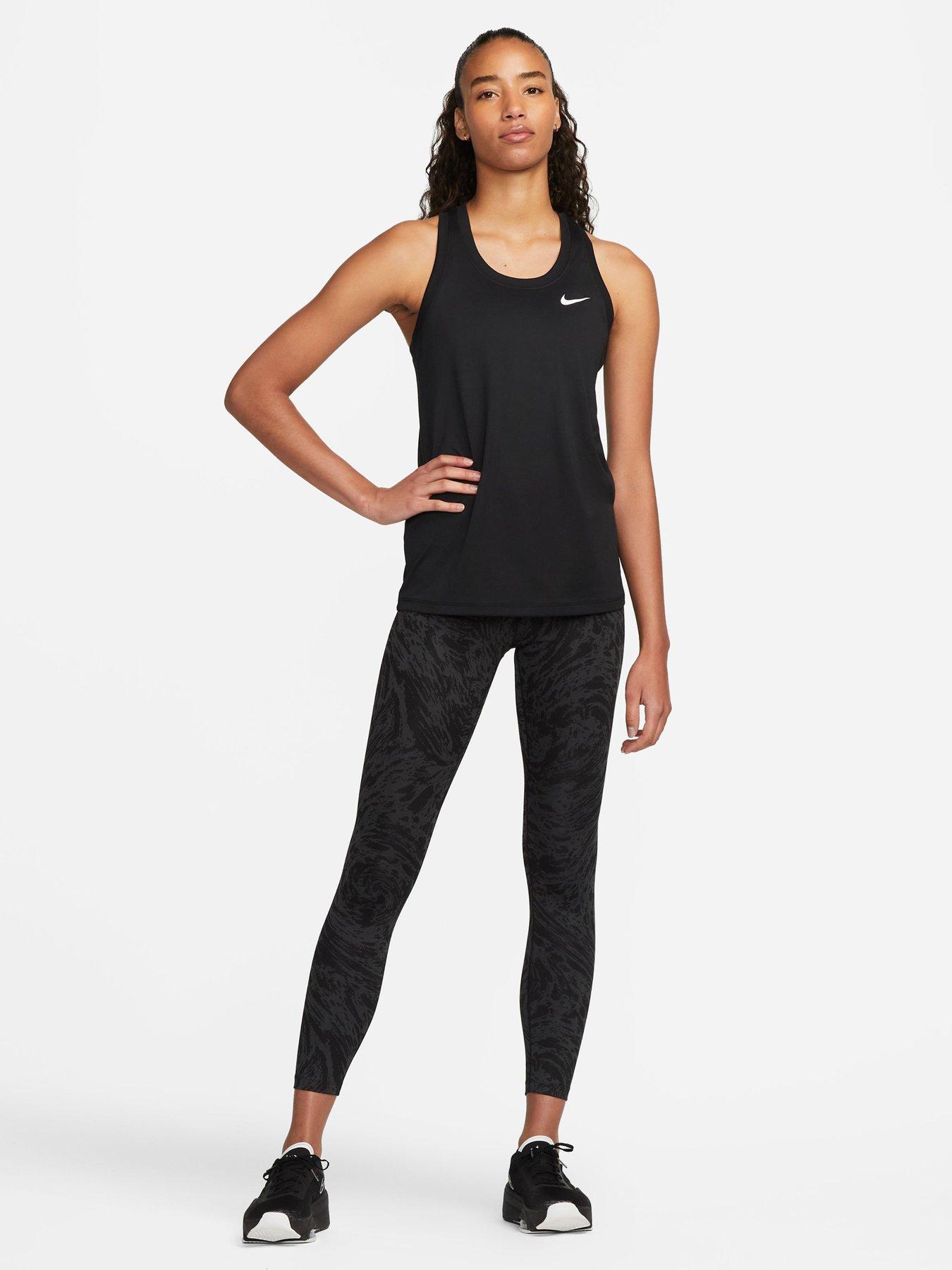 Nike Women's Dri Fit Racer Tank Top - BLACK | Very.co.uk