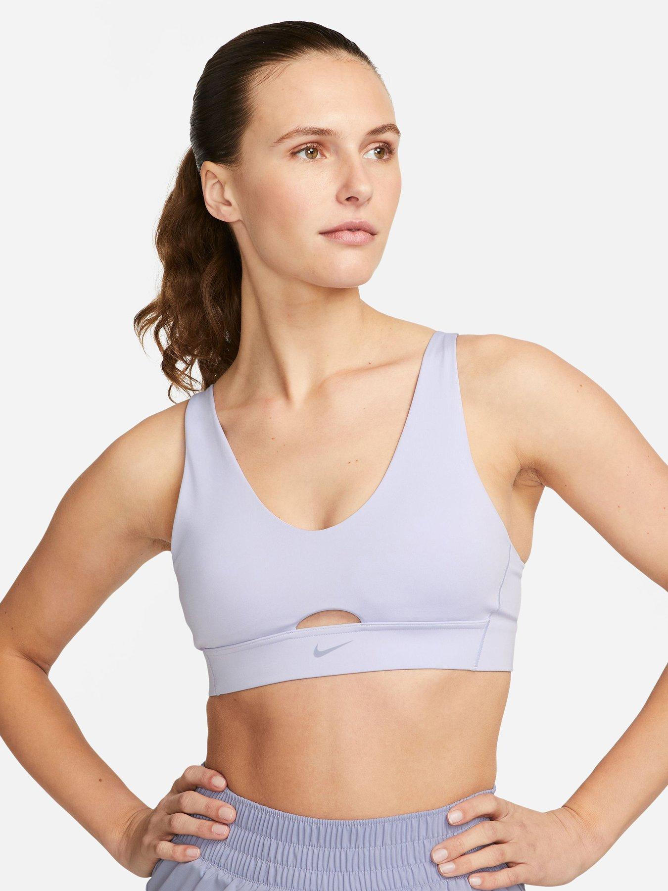 Nike Indy Plunge Cut Out Bra - Light Purple