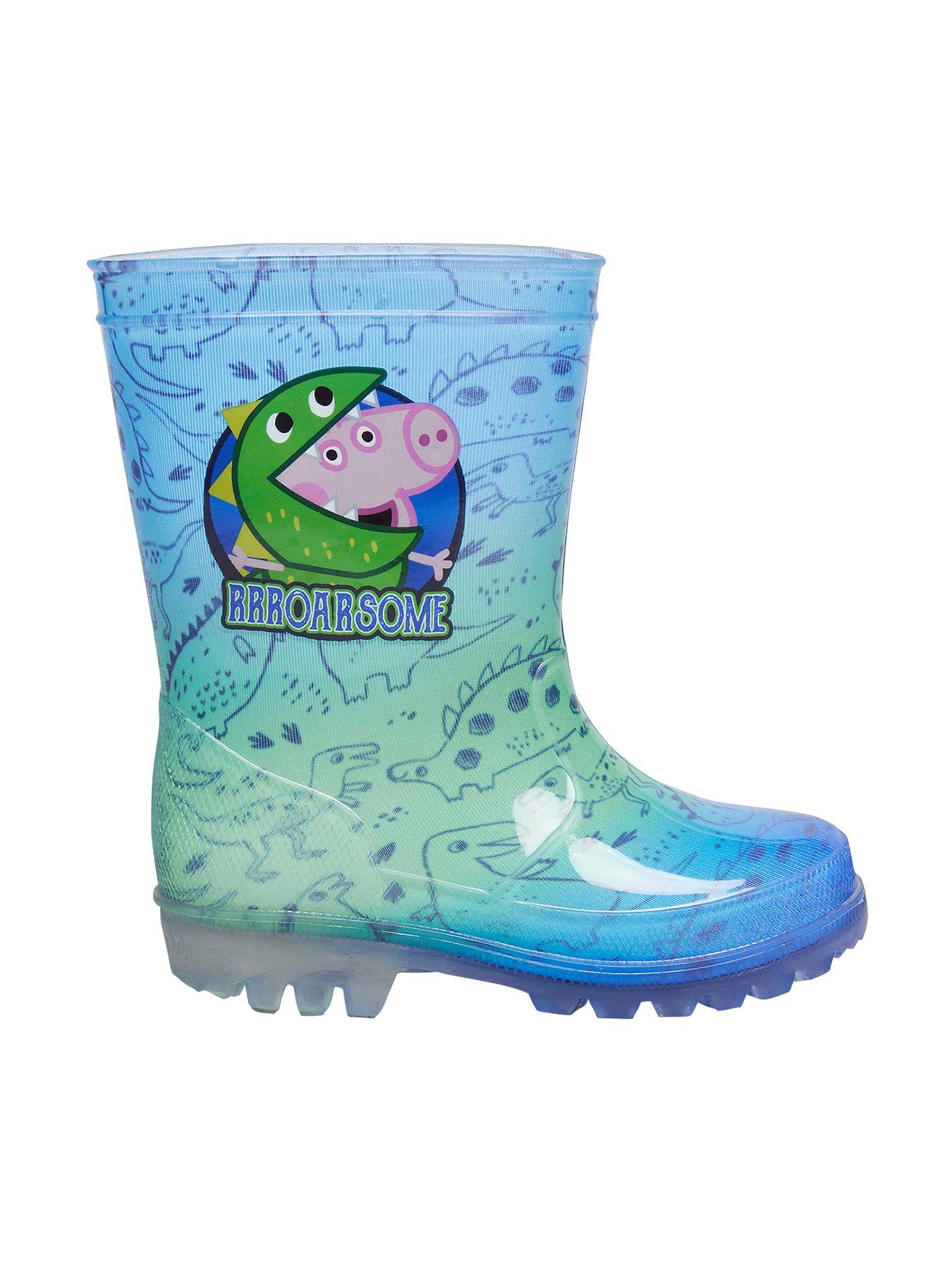 Disney Toy Story Kids Waterproof PVC Rainboots - Featuring Buzz Lightyear, Woody - Easy-On Handles - Toddler and Little Kid