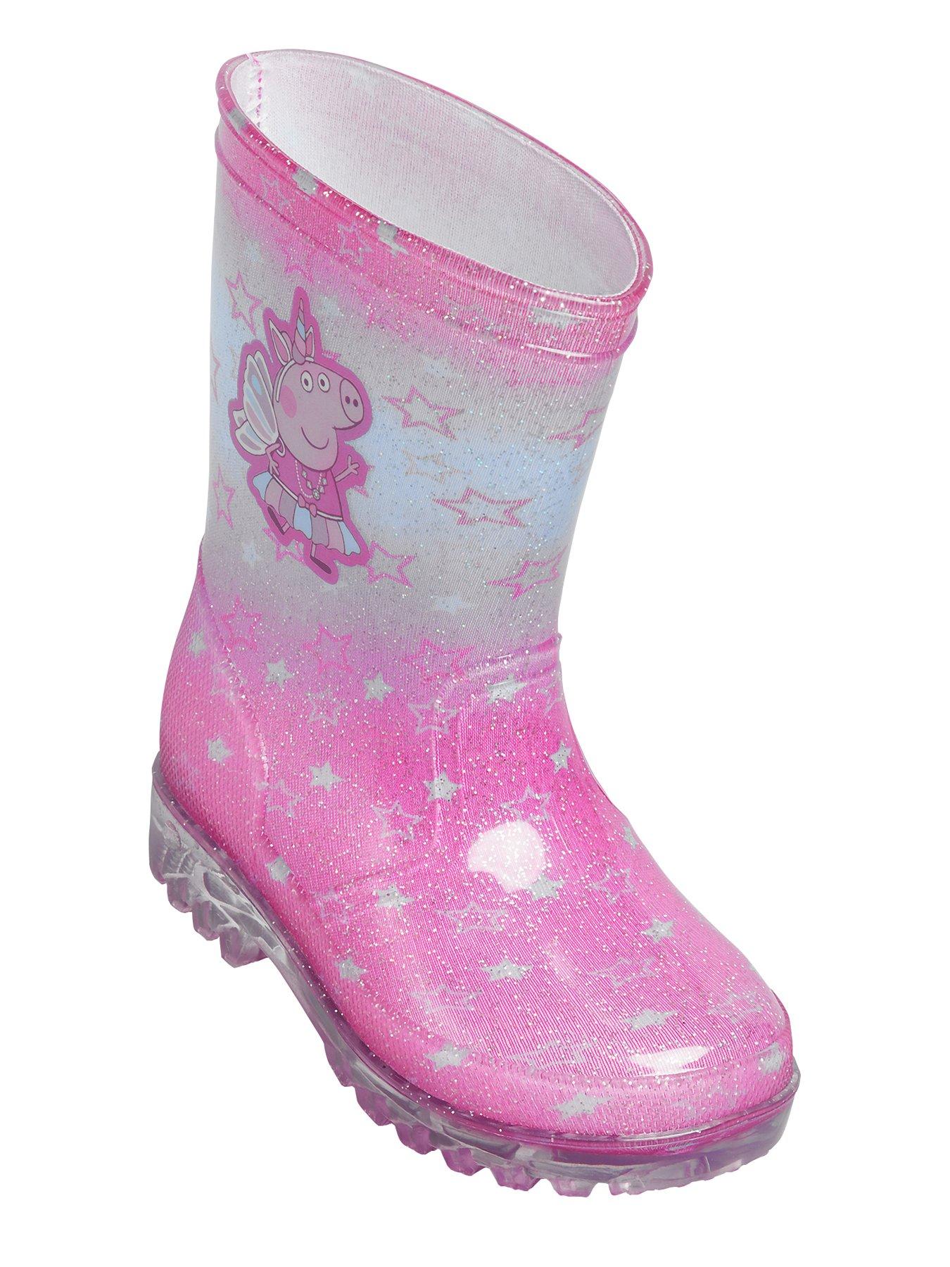 Peppa pig glitter light clearance up welly