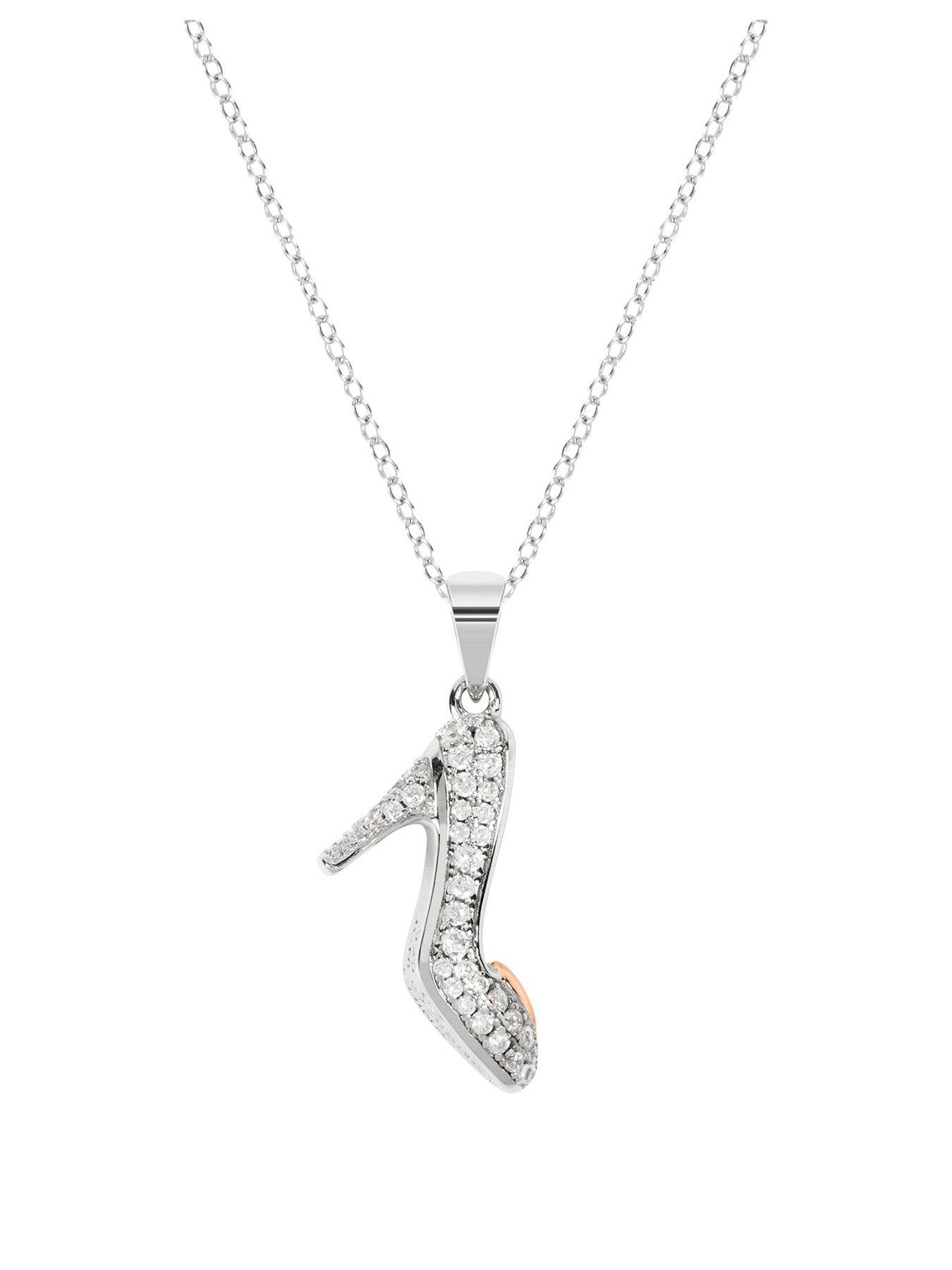 Diamond cinderella sale slipper necklace