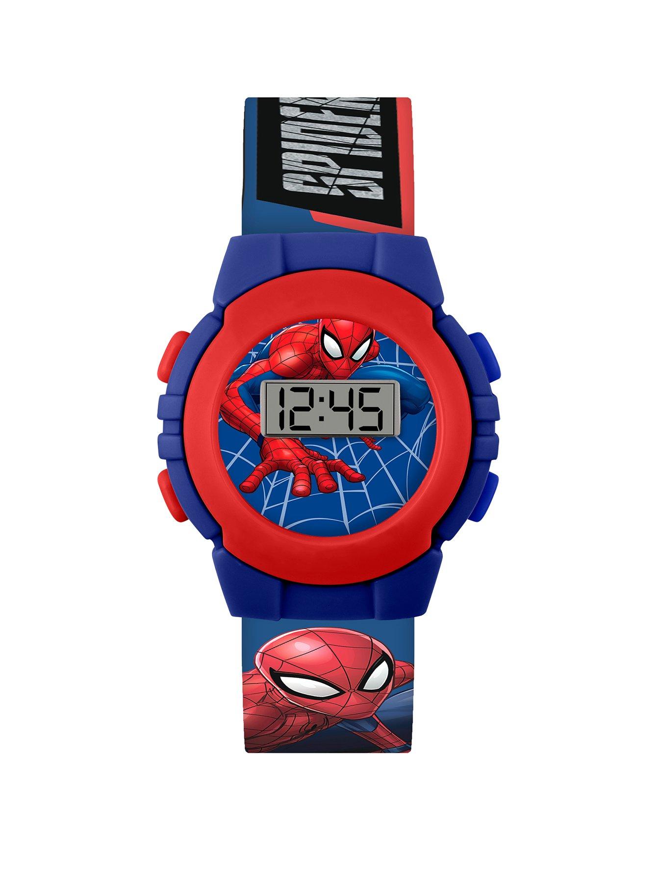 undefined Disney Marvel Spiderman Red and Blue Digital Watch