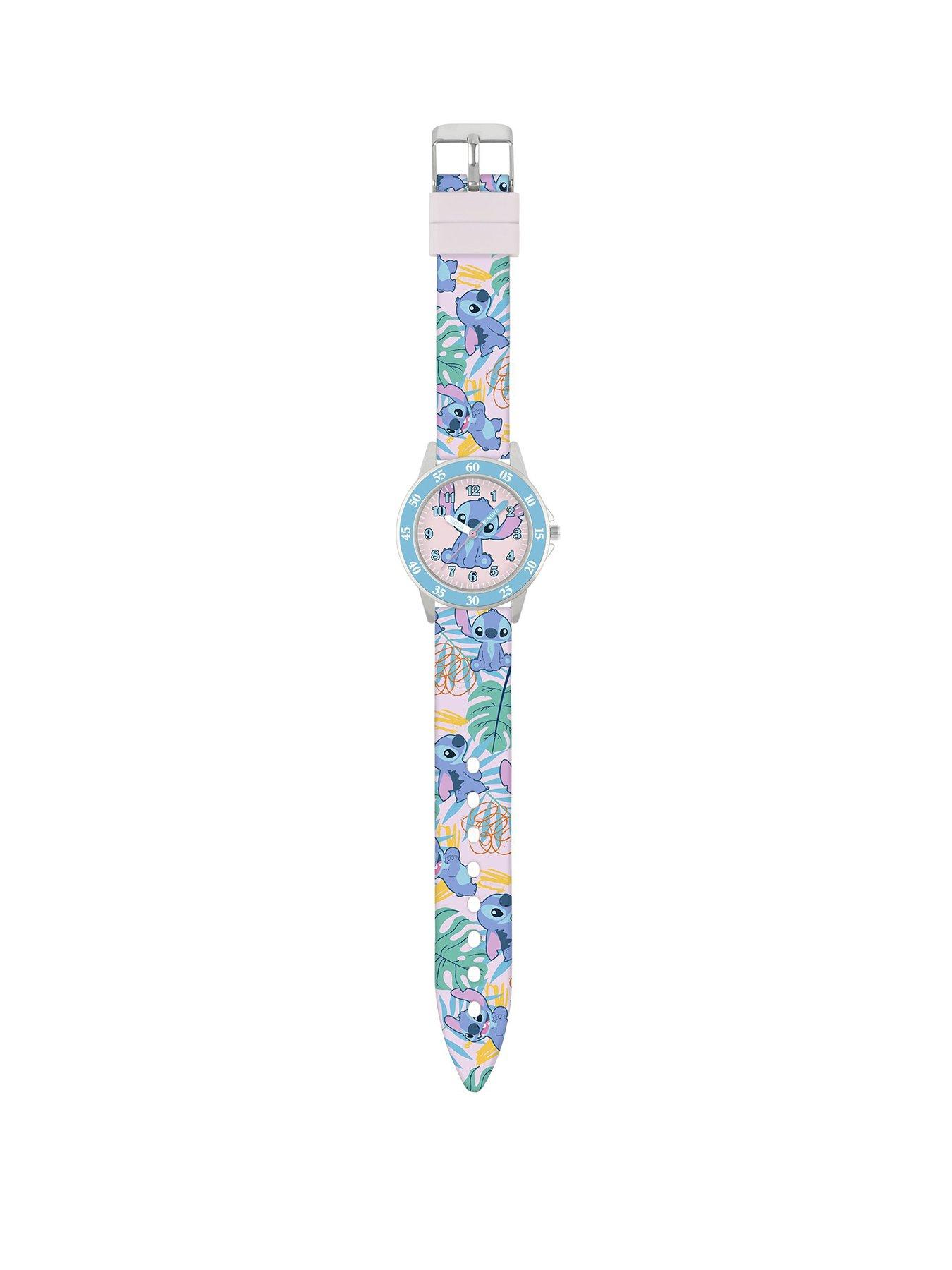 Image 2 of 3 of Disney Lilo and Stitch Blue Printed Time Teacher Strap Watch