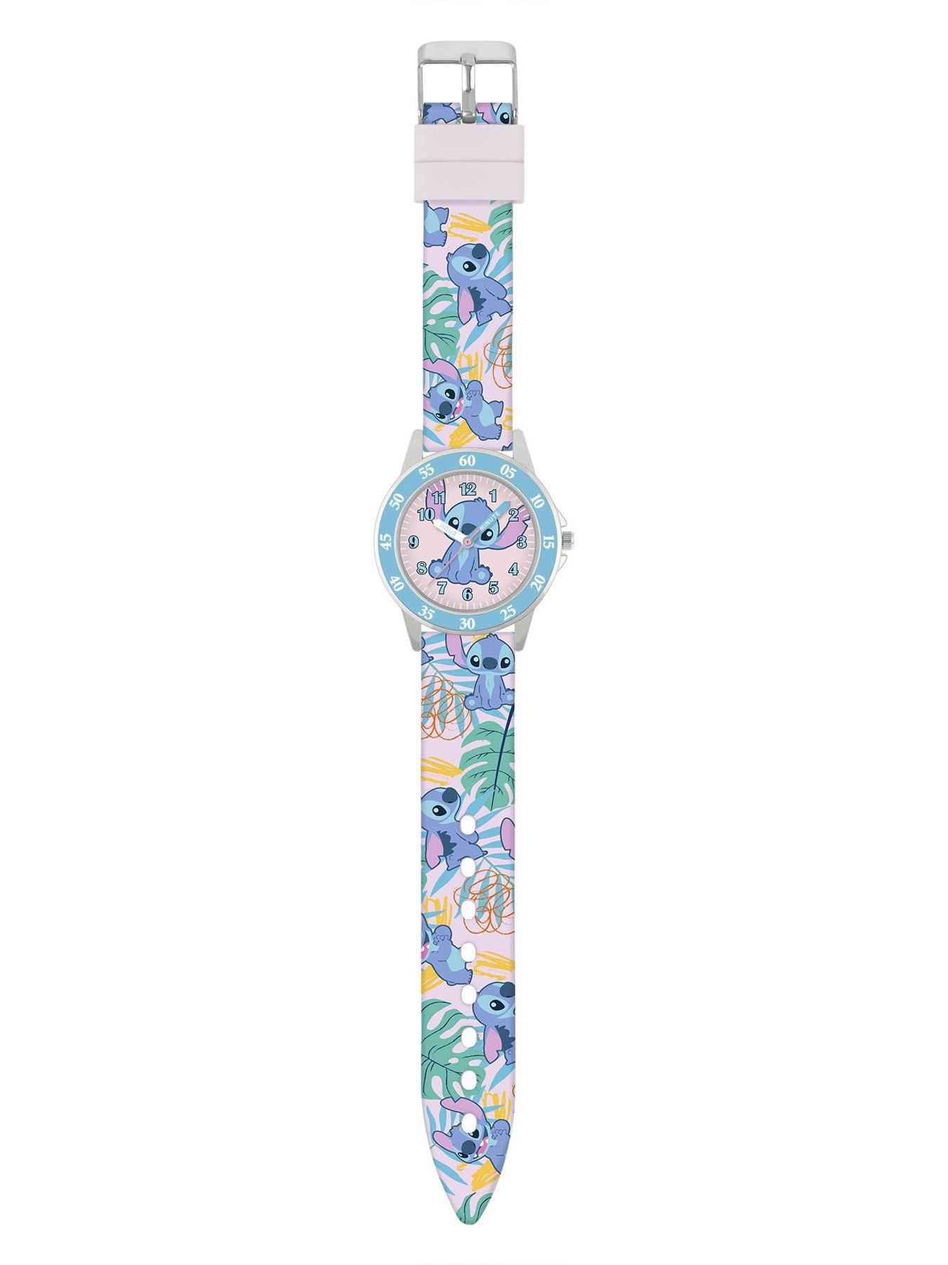 Image 2 of 3 of Disney Lilo and Stitch Blue Printed Time Teacher Strap Watch