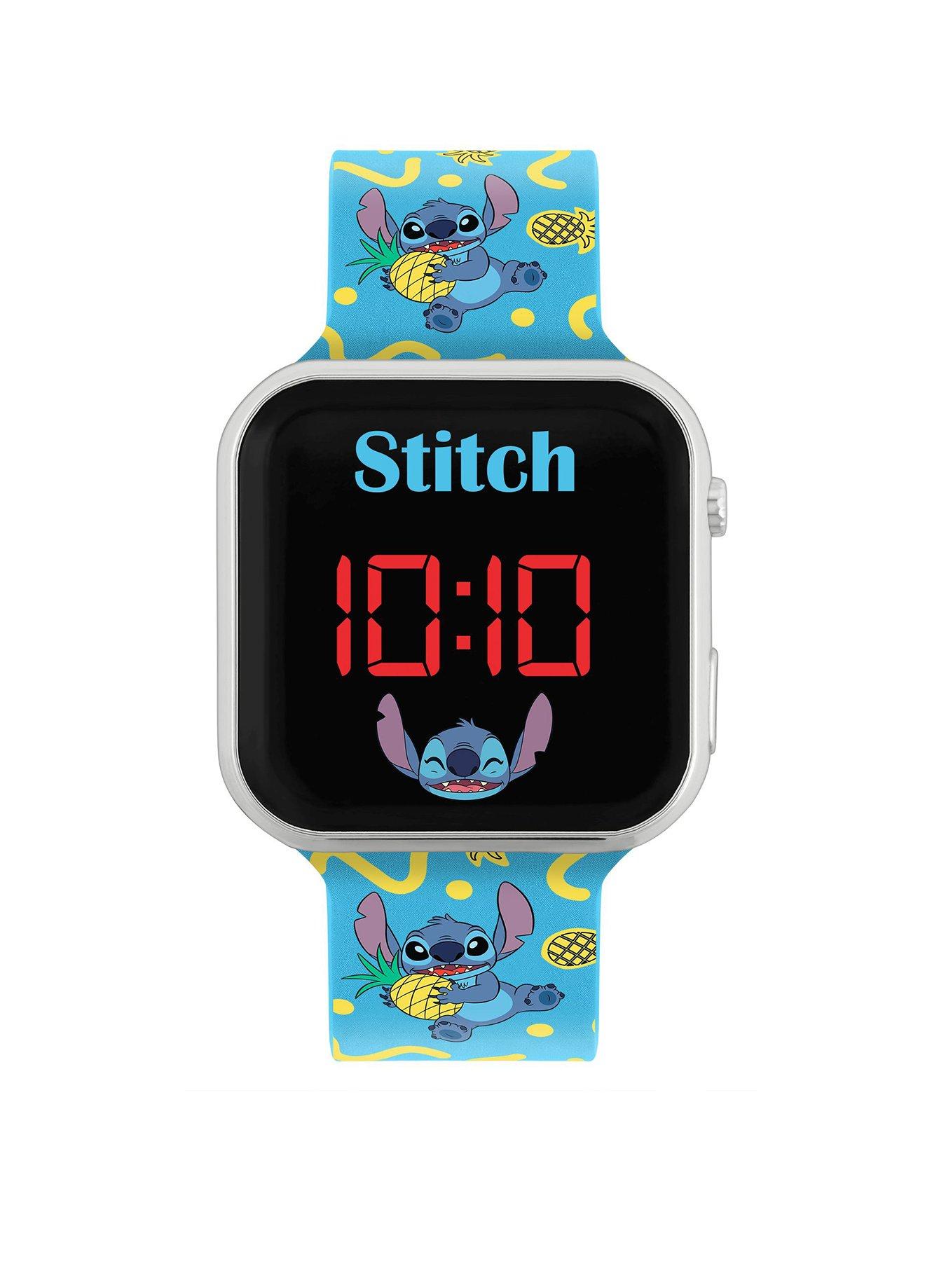 Image 1 of 3 of Disney Lilo and Stitch Character Print Strap LED Watch