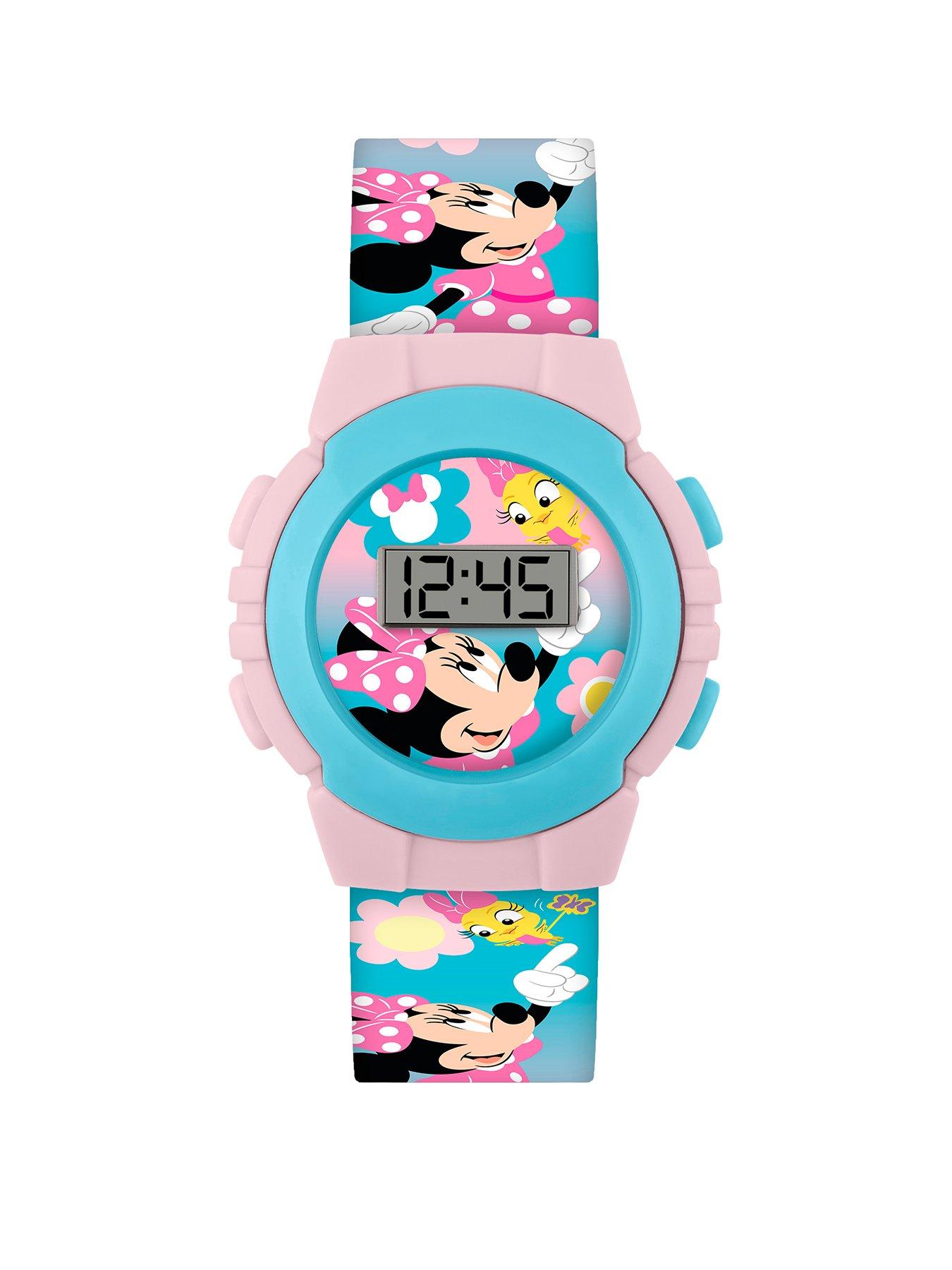 Product photograph of Disney Minnie Mouse Multicoloured Digital Watch from very.co.uk