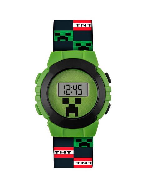 minecraft-green-digital-watch