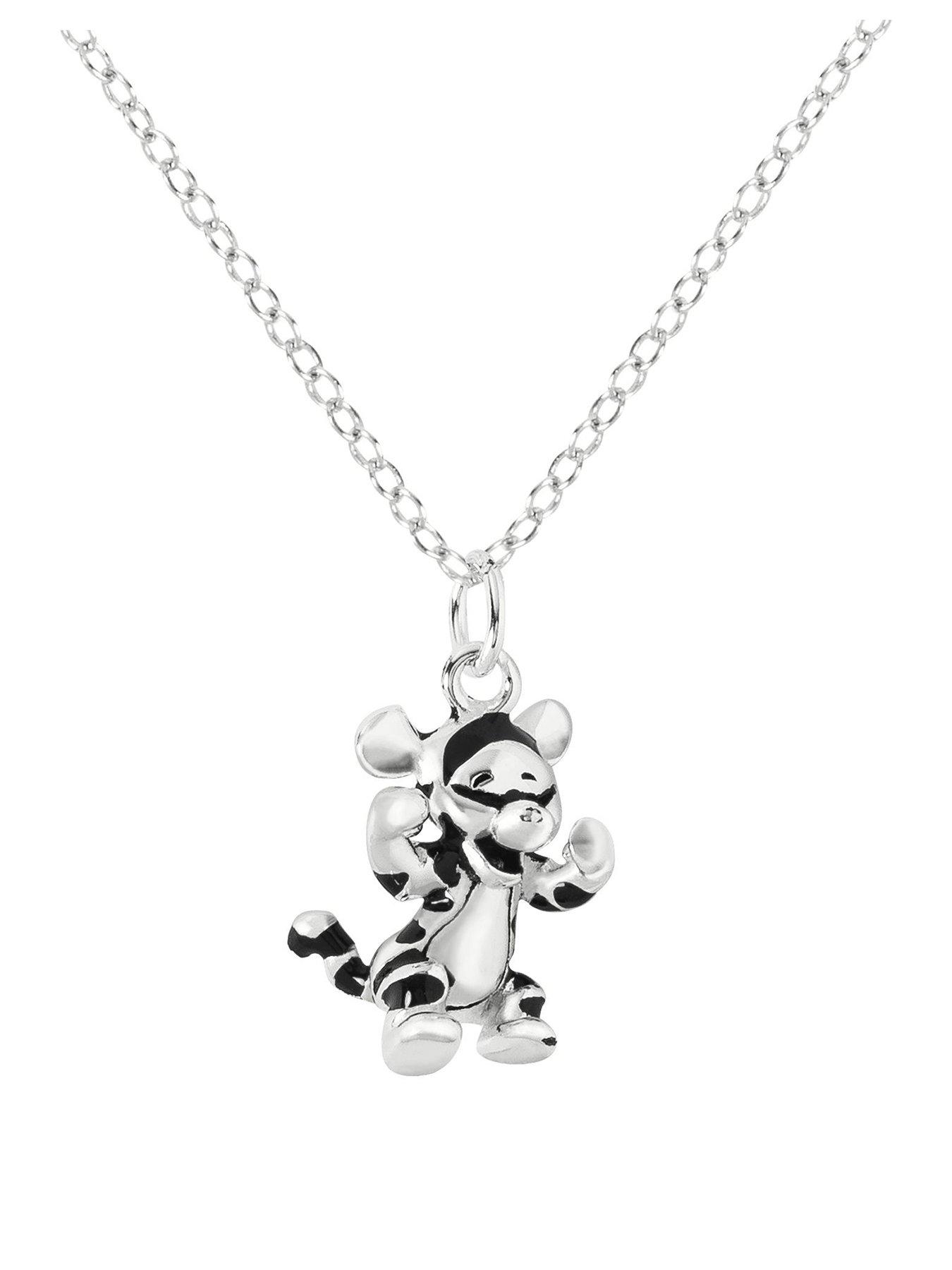 Product photograph of Disney Winnie The Pooh Sterling Silver Tigger Necklace from very.co.uk
