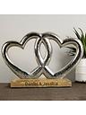Image thumbnail 2 of 3 of The Personalised Memento Company Personalised Double Heart Ornament