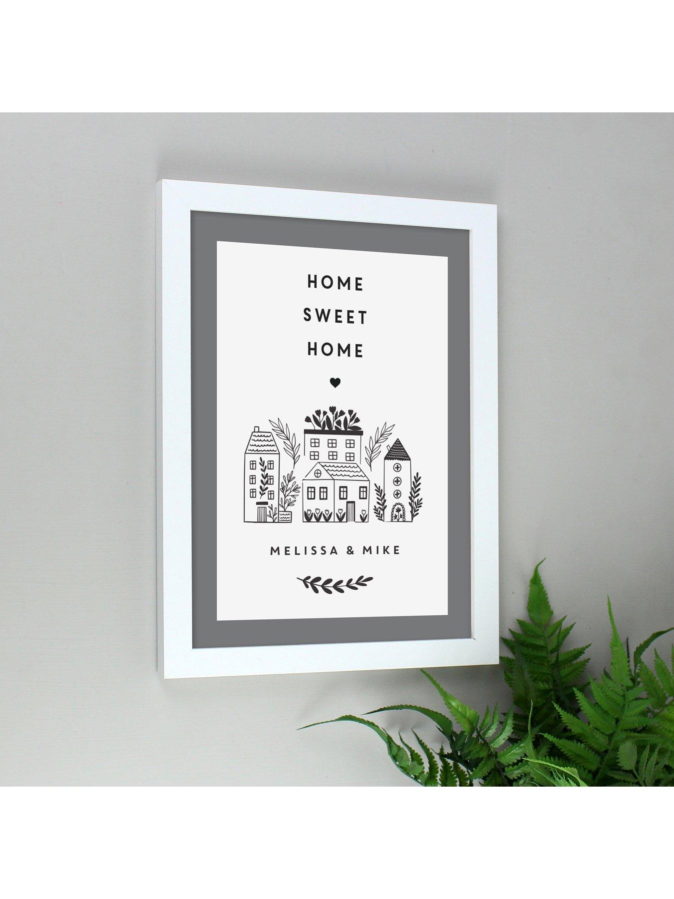 Image 2 of 3 of The Personalised Memento Company Personalised Home Sweet Home Framed Print