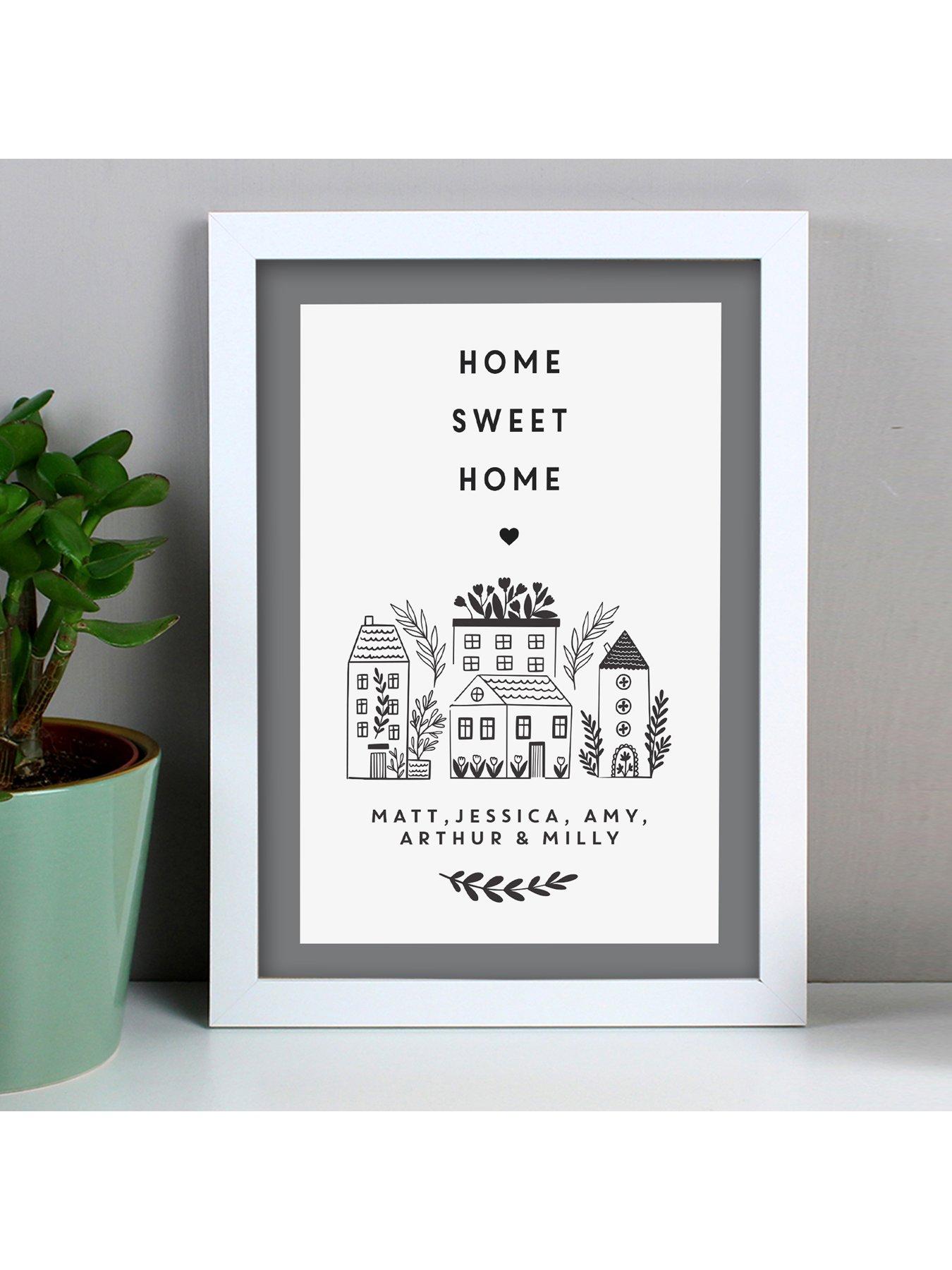 Image 3 of 3 of The Personalised Memento Company Personalised Home Sweet Home Framed Print
