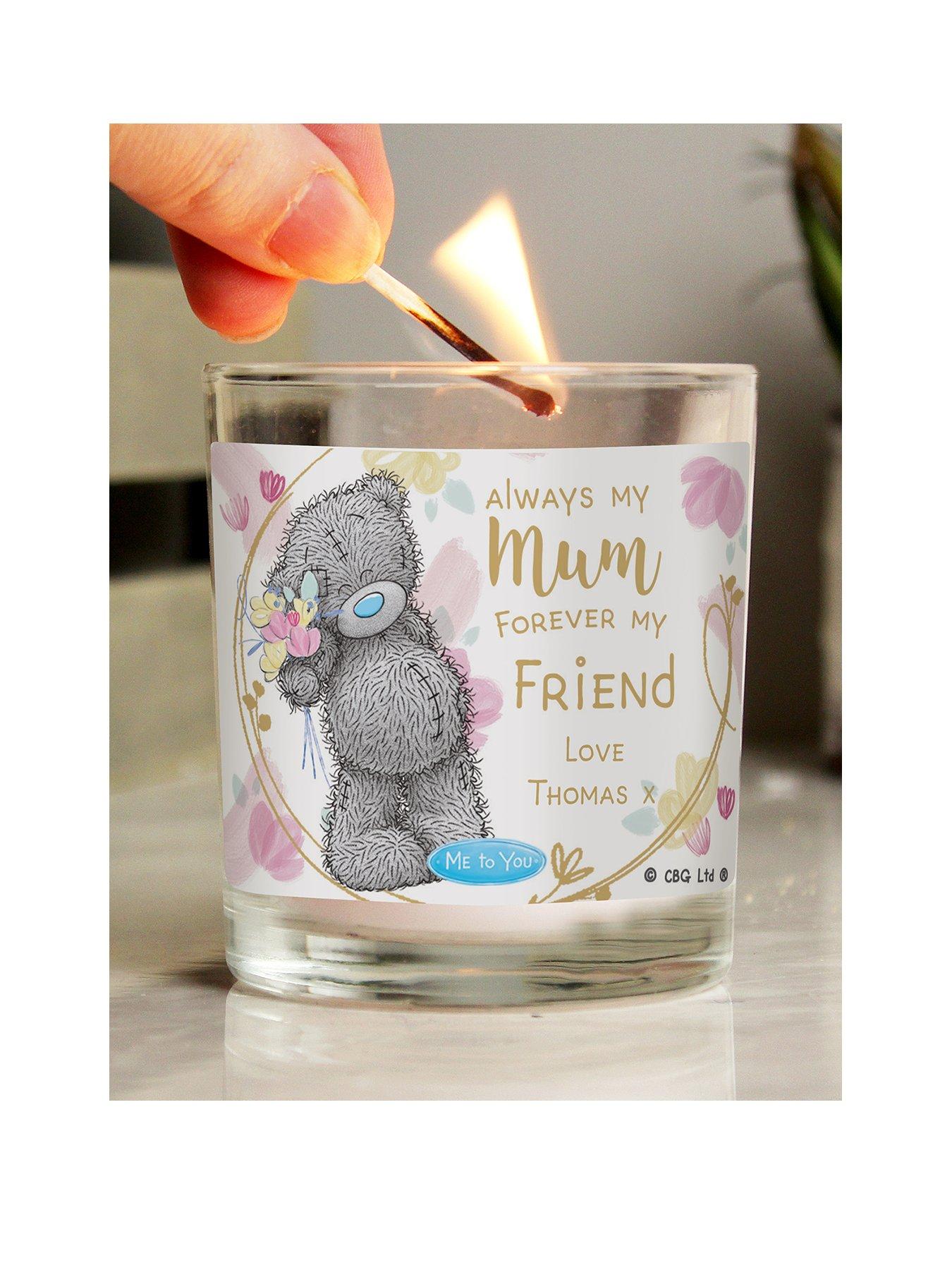 Product photograph of The Personalised Memento Company Me To You Floral Candle Jar from very.co.uk