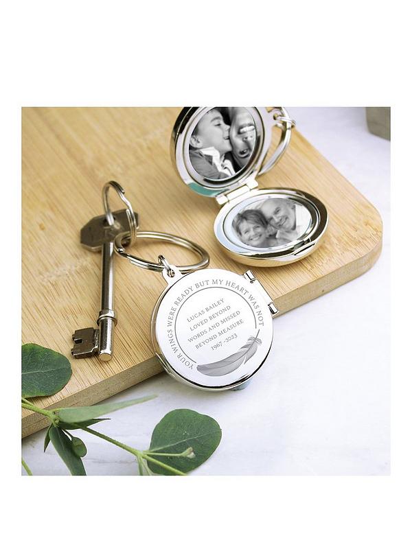 Image 1 of 3 of The Personalised Memento Company Memorial Round Photo Keyring