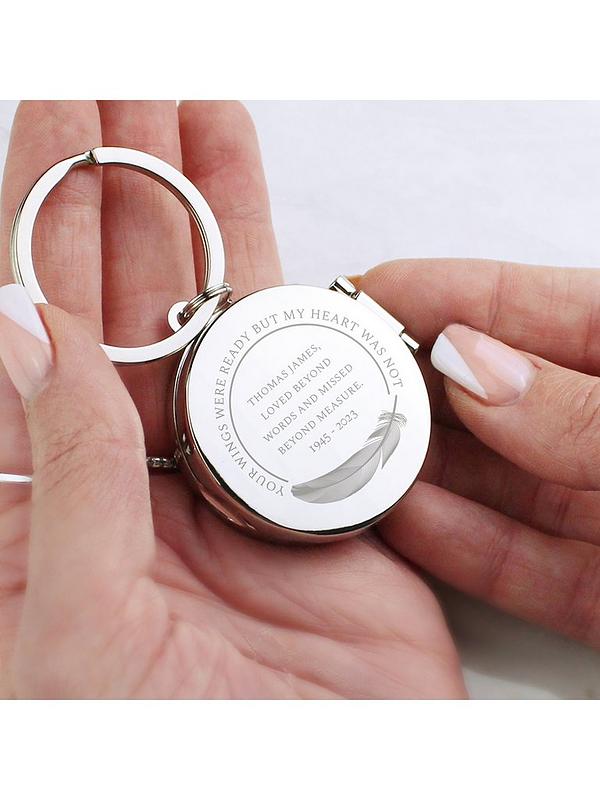 Image 2 of 3 of The Personalised Memento Company Memorial Round Photo Keyring