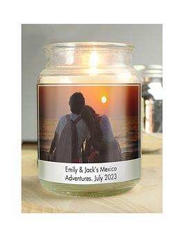 the personalised memento company personalised photo upload scented jar candle