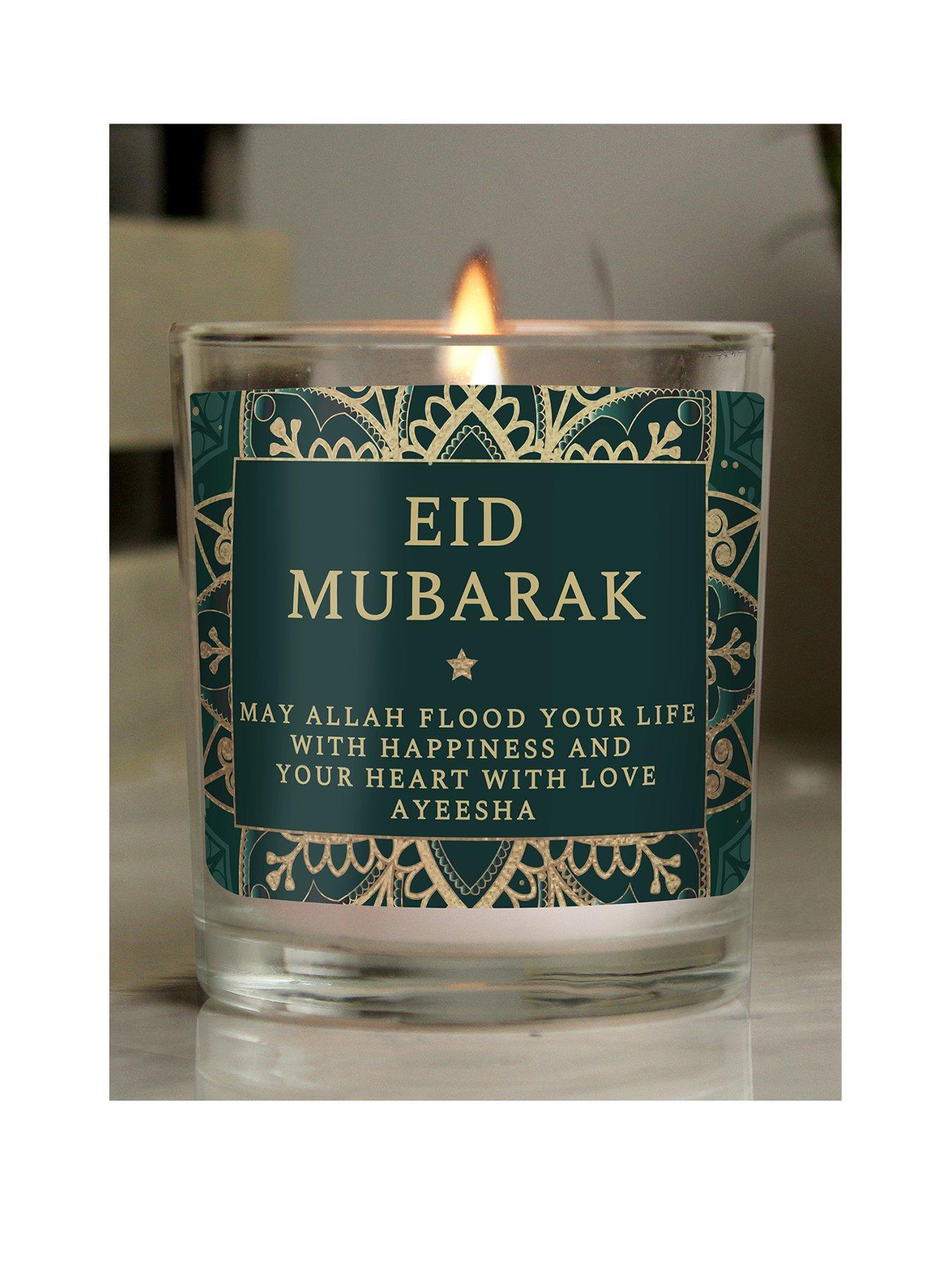Product photograph of The Personalised Memento Company Personalised Eid Jar Candle from very.co.uk
