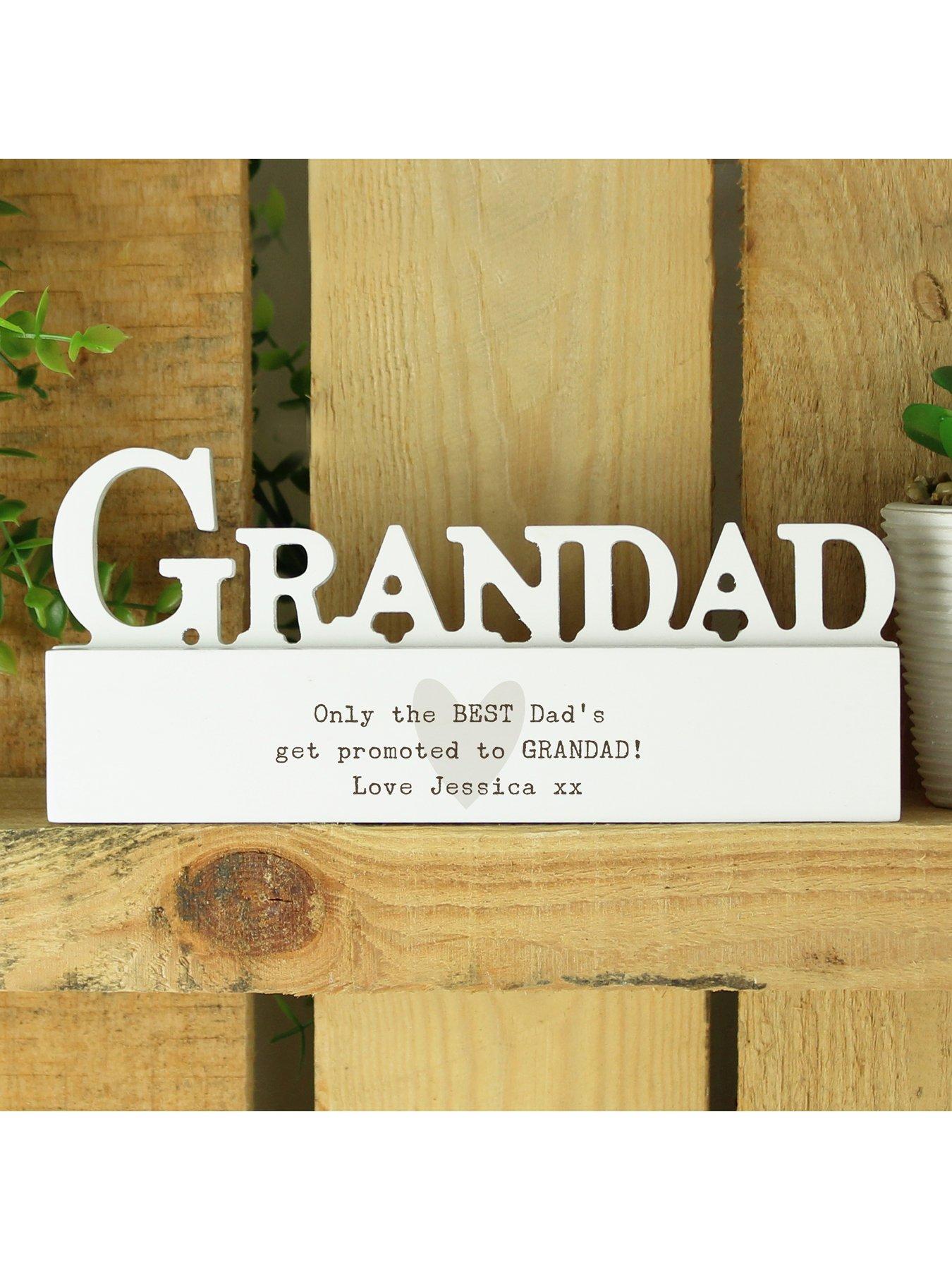 Image 2 of 2 of The Personalised Memento Company Personalised Wooden Grandad Ornament