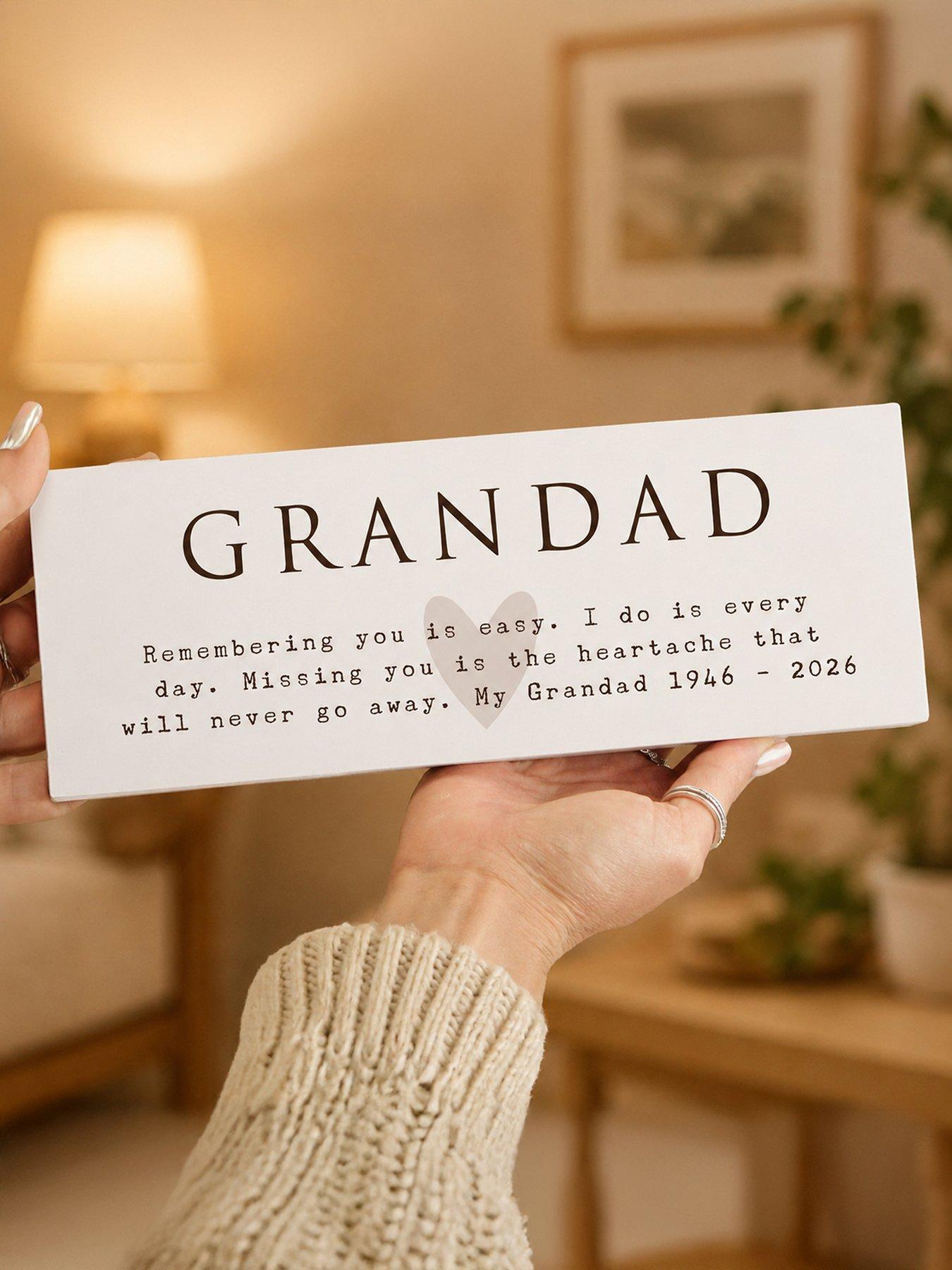 Image 3 of 3 of The Personalised Memento Company Personalised Wooden Grandad Ornament