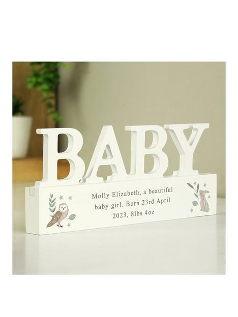 the-personalised-memento-company-personalised-woodland-wooden-baby-ornament