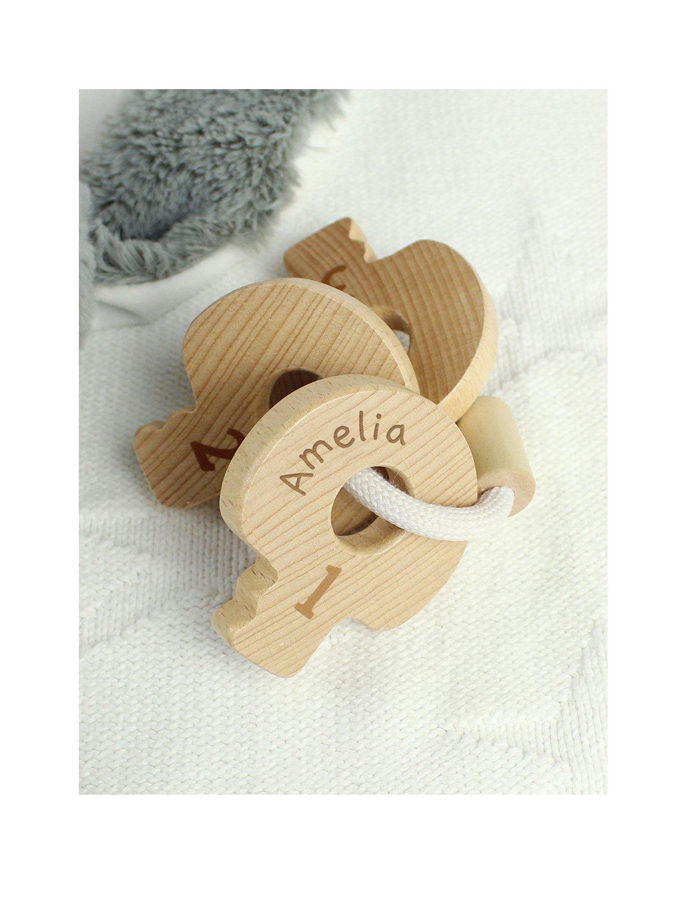 Product photograph of The Personalised Memento Company Personalised Wooden Keys from very.co.uk