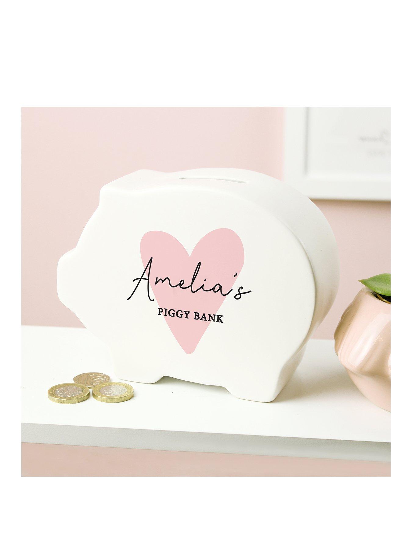 Product photograph of The Personalised Memento Company Personalised Piggy Bank from very.co.uk