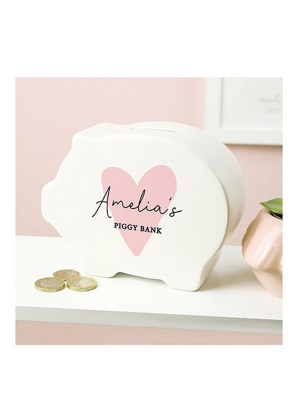 Image 1 of 2 of The Personalised Memento Company Personalised Piggy Bank