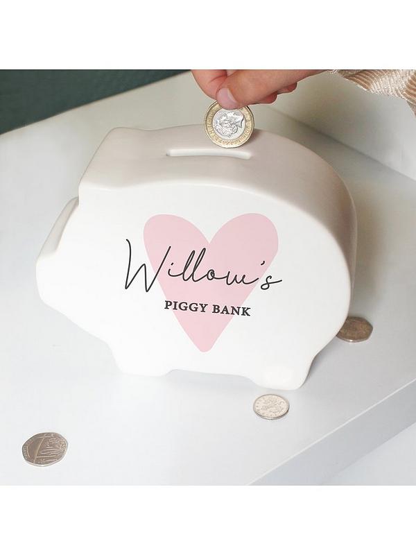 Image 2 of 2 of The Personalised Memento Company Personalised Piggy Bank