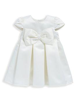 Mamas & Papas Baby Girls Bow Dress - White