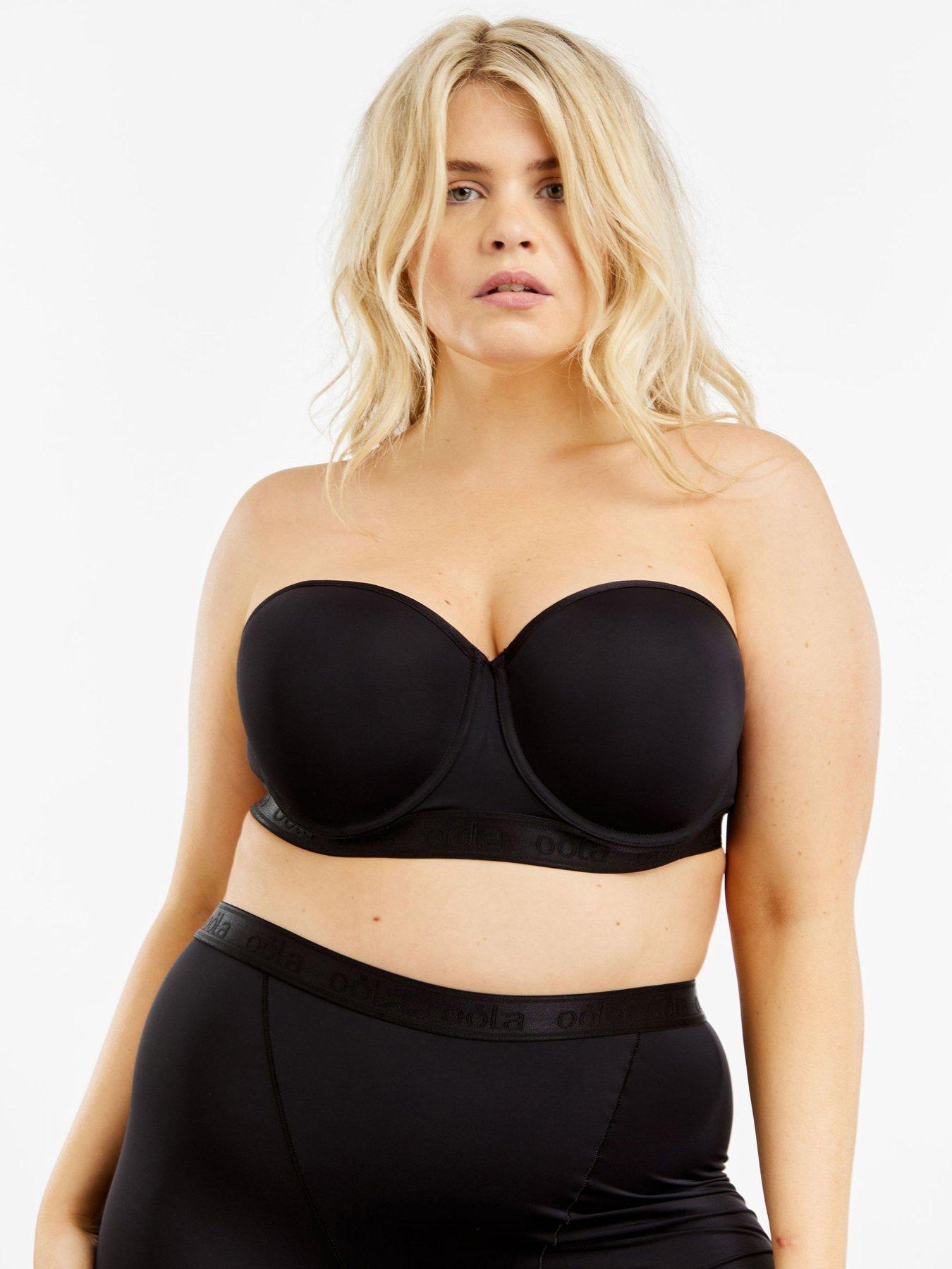 Oola Longline Moulded Strapless Bra - Black