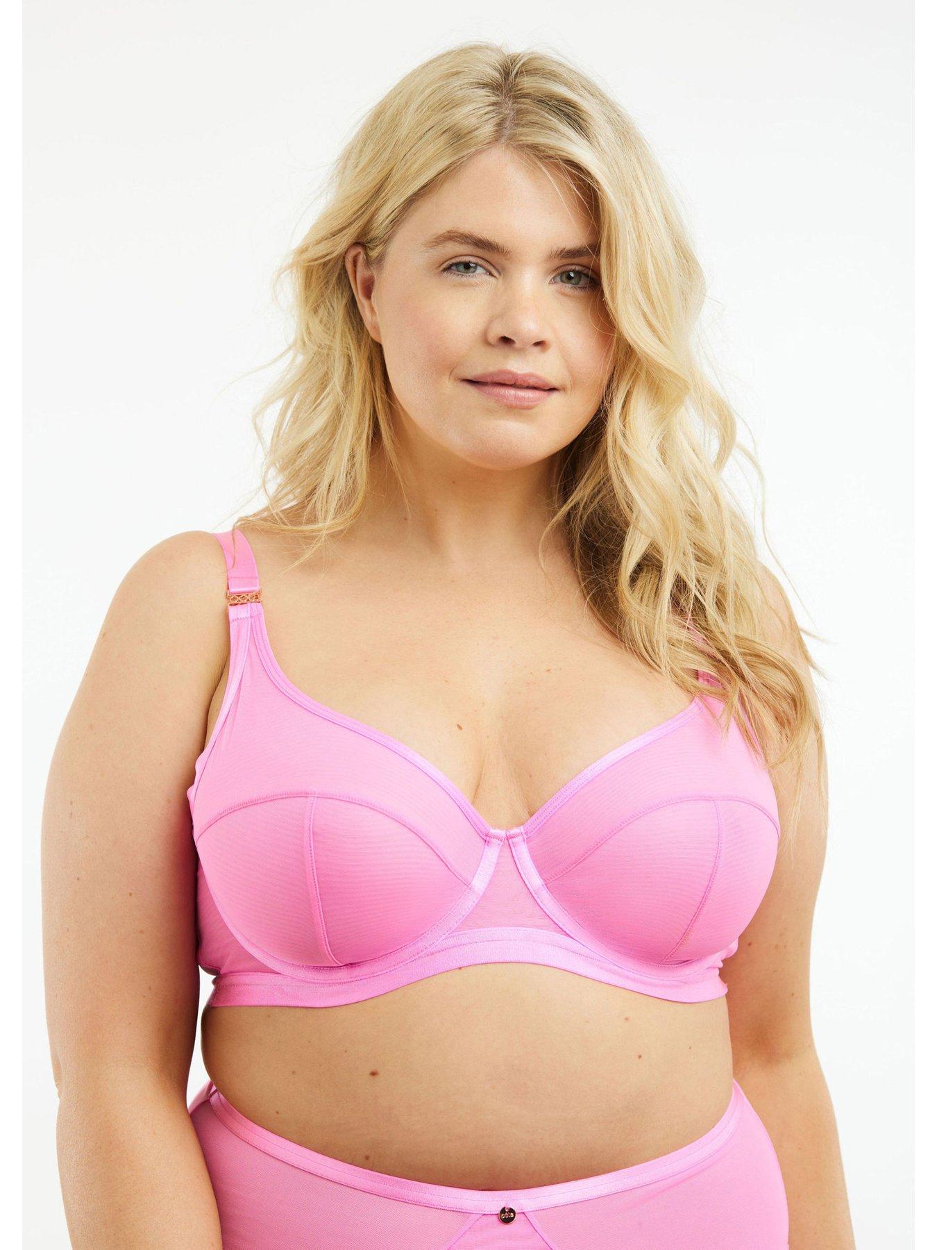 undefined Soft Mesh Hi Apex Bra - Pink