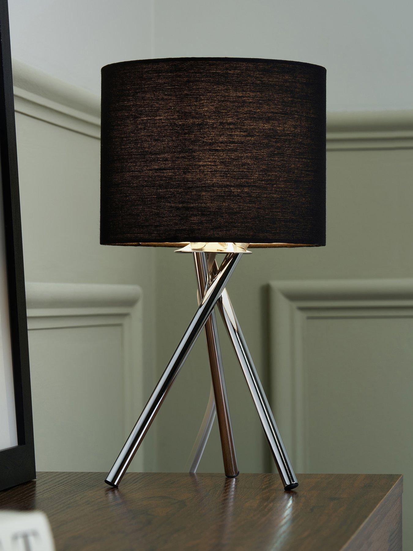 The Very Collection Tripod Bedside Table Lamp - Black