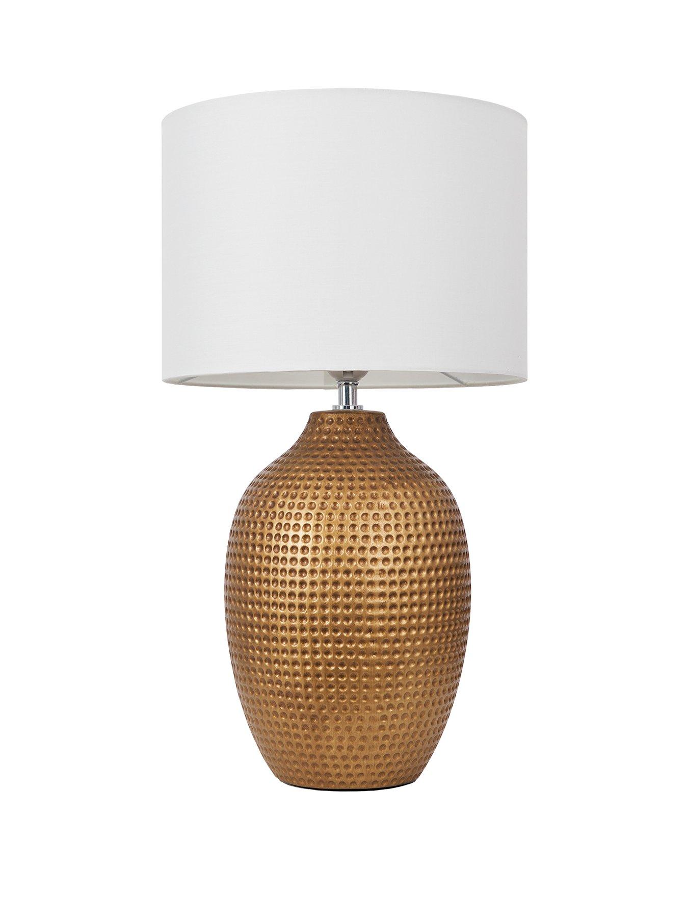Image 1 of 3 of Very Home Eden Hammered Ceramic Table Lamp