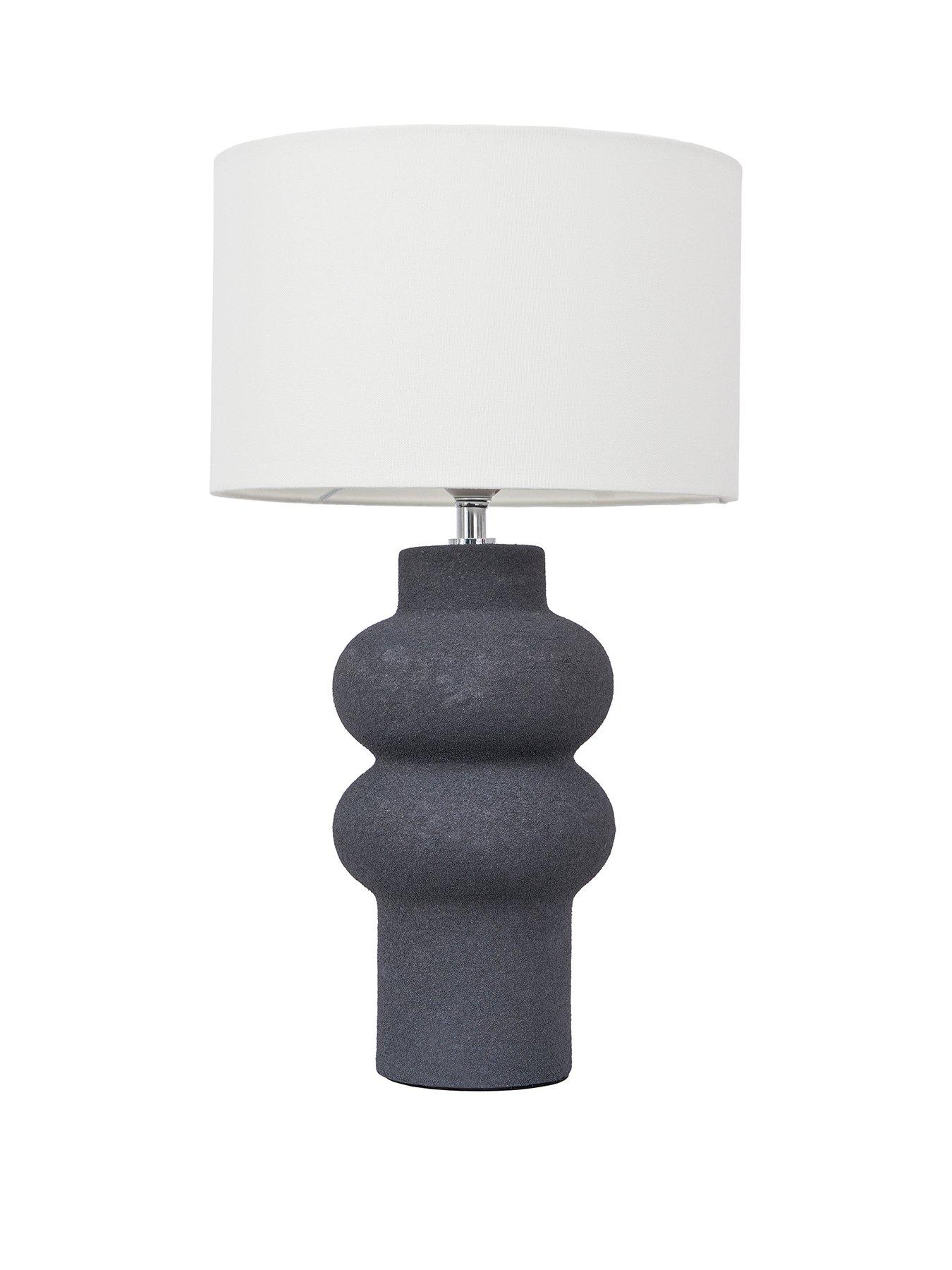 Product photograph of Very Home Bay Double Bump Table Lamp from very.co.uk