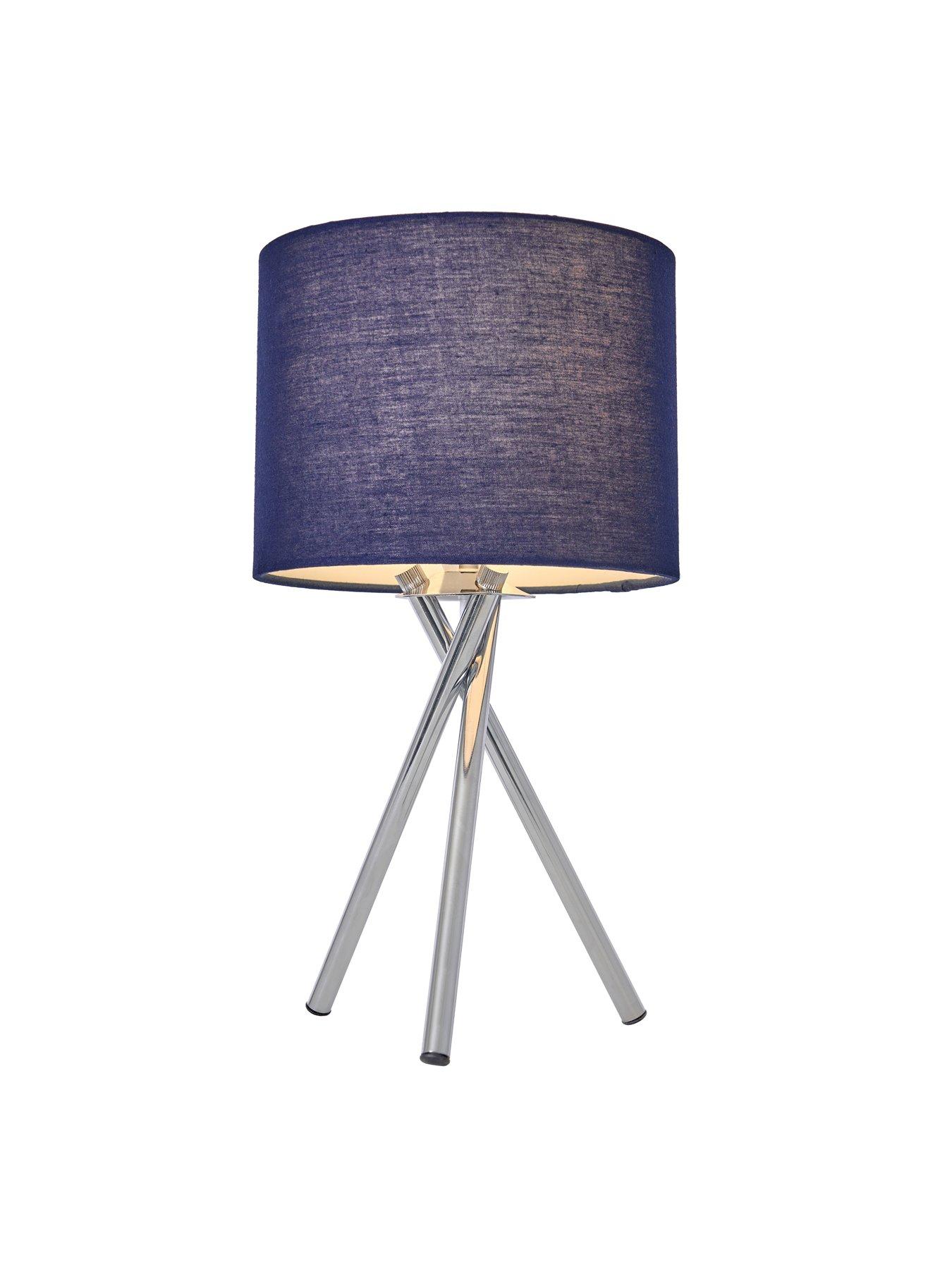 Navy tripod store table lamp