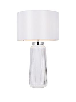 Very Home Rei Ribbed Glass Base Table Lamp