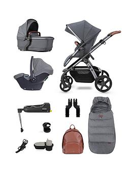 Silver Cross Wave Single To Double Travel System, Ultimate Pack Incl. Car Seat - Lunar