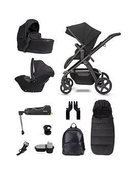 Silver Cross Wave Single To Double Travel System, Ultimate Pack Incl. Car Seat - Onyx