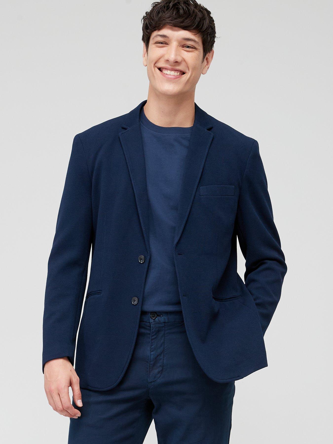 undefined Jack  &  Jones Premium Slim Fit Textured Blazer - Navy