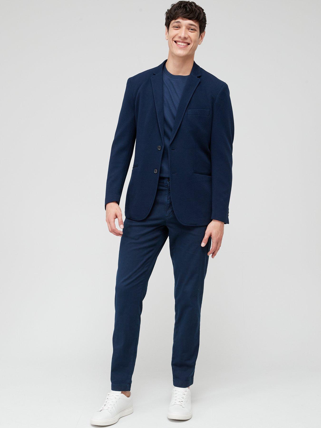 Jack & Jones Jack & Jones Premium Slim Fit Textured Blazer - Navy 