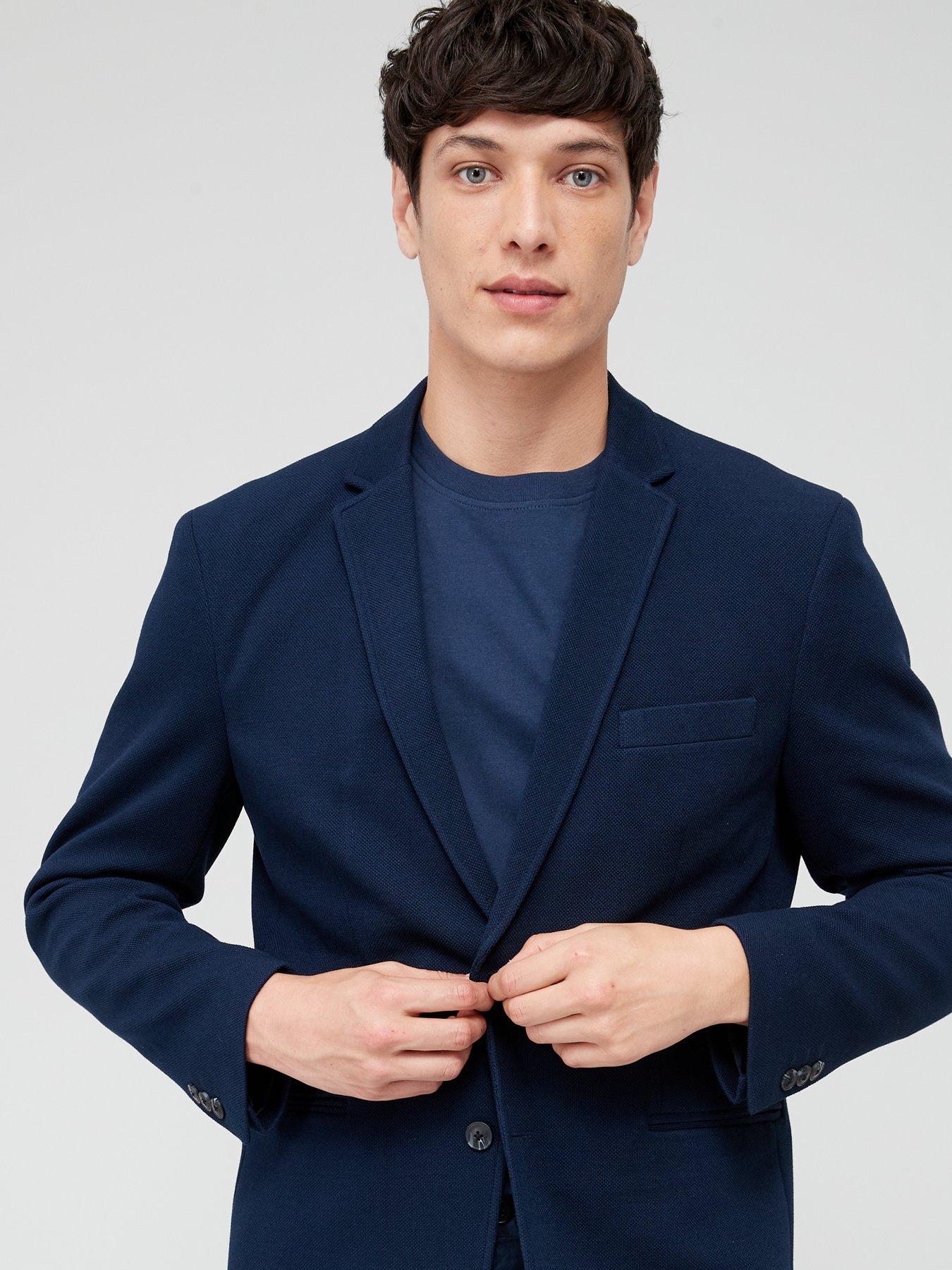 Jack Jones Jack Jones Premium Slim Fit Textured Blazer Navy