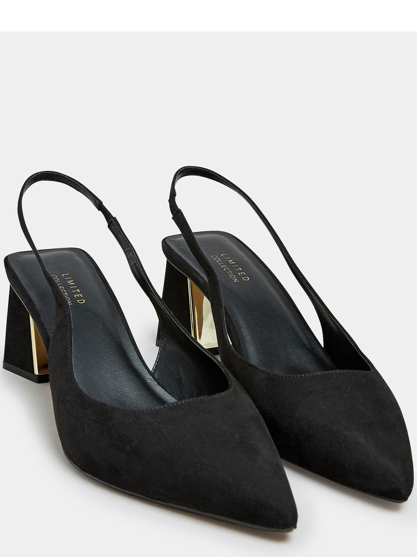 Black Extra Wide Fit Forever Comfort® Cross Front Slingback