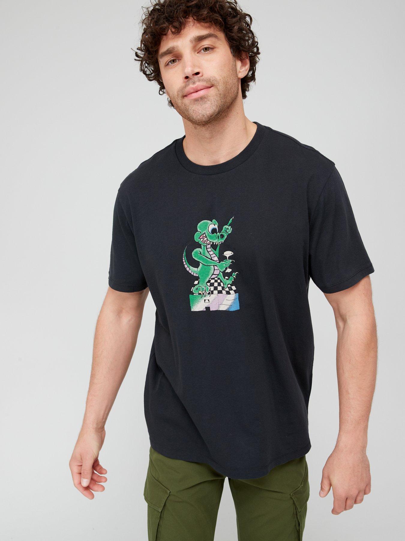 Lounge Lizard Crew Neck Graphic T-Shirt Washed Black