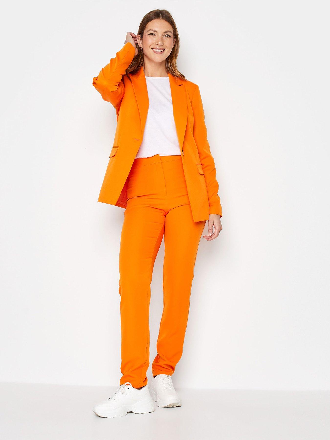 Long 2025 orange blazer