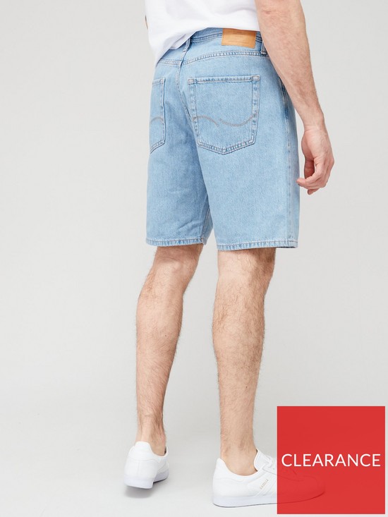 stillFront image of jack-jones-tony-light-washed-denim-shorts-blue
