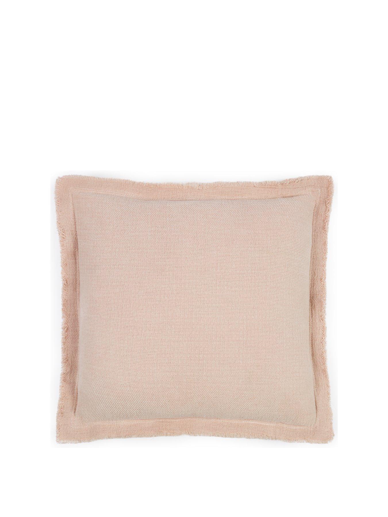 Product photograph of Everyday Cotton Cushion With Fringe from very.co.uk