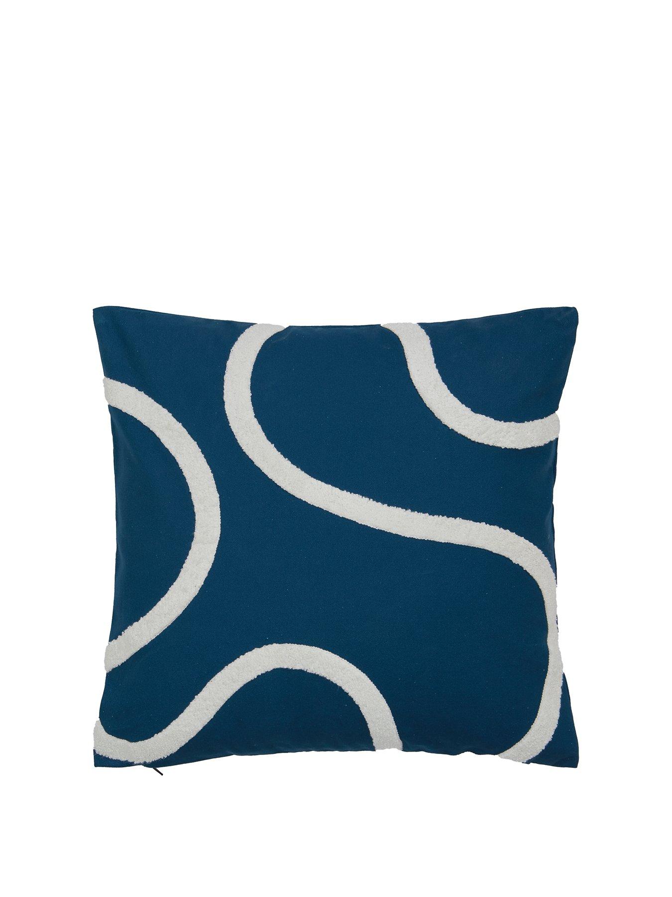 Product photograph of Everyday Collection Riviera Swirl Cushion from very.co.uk