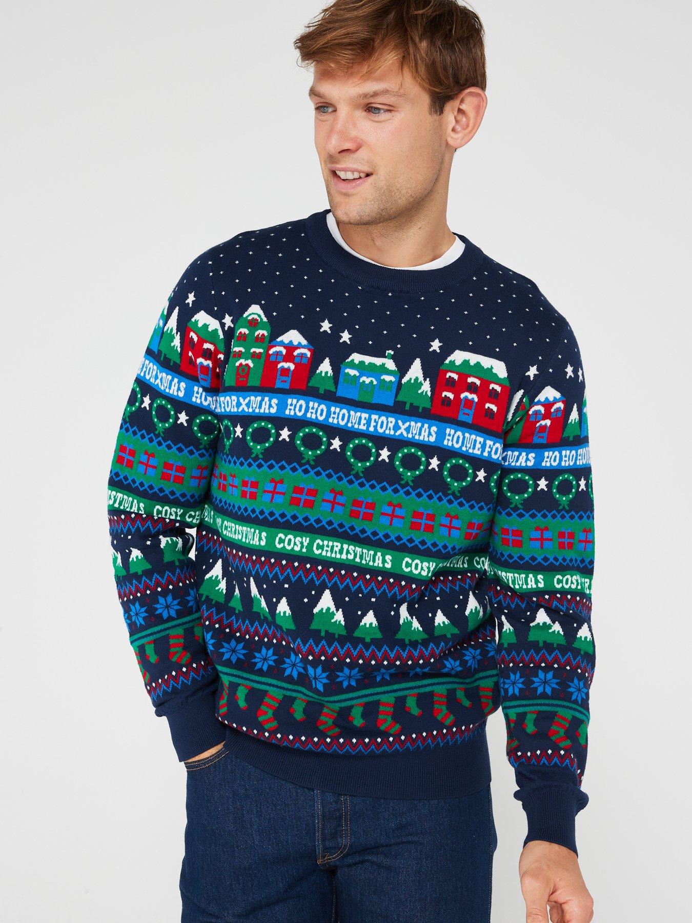 Mens red christmas on sale jumper